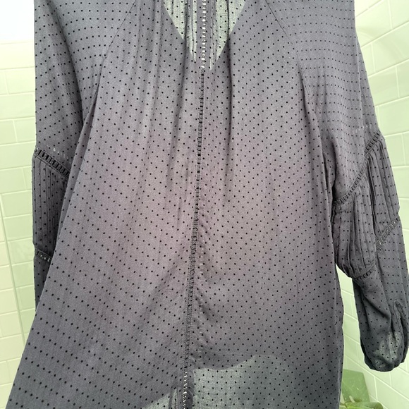 Knot Sisters Navy L/S Blouse Size L - Picture 5 of 5